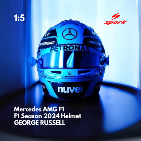 George Russell - Mercedes AMG F1 Season 2024 Helmet - 1/5 Proportion Mini Helmet