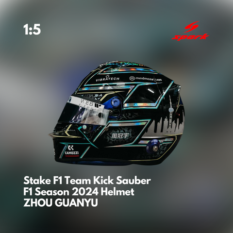 Zhou GuanYu - Kick Sauber F1 Season 2024 Helmet - 1/5 Proportion Mini Helmet