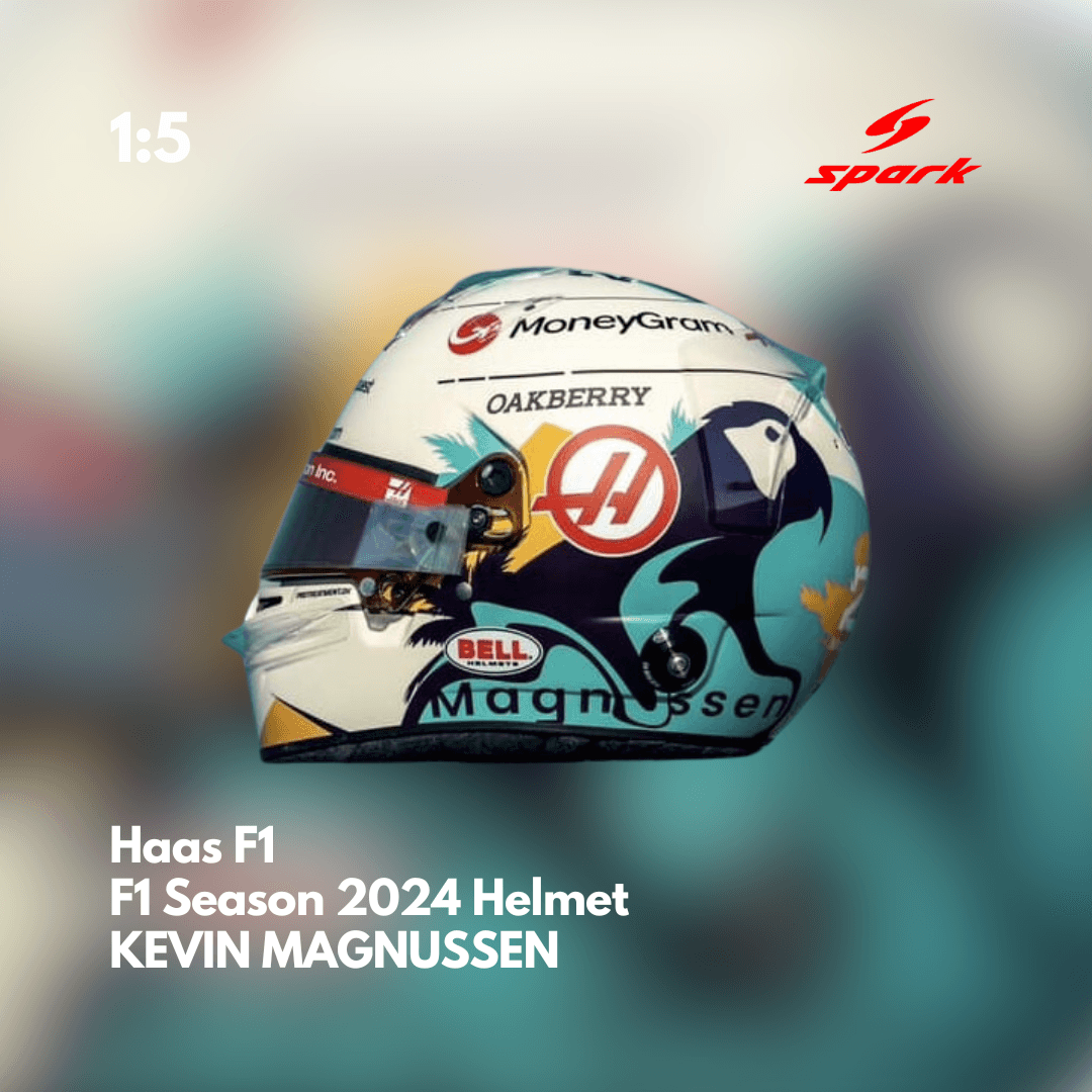 K-Mag Helmet - Haas F1 Season 2024 Helmet - 1/5 Proportion Mini Helmet