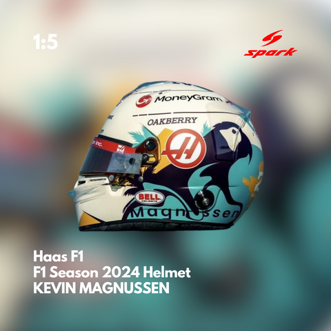 K-Mag - Haas F1 Season 2024 Helmet - 1/5 Proportion Mini Helmet
