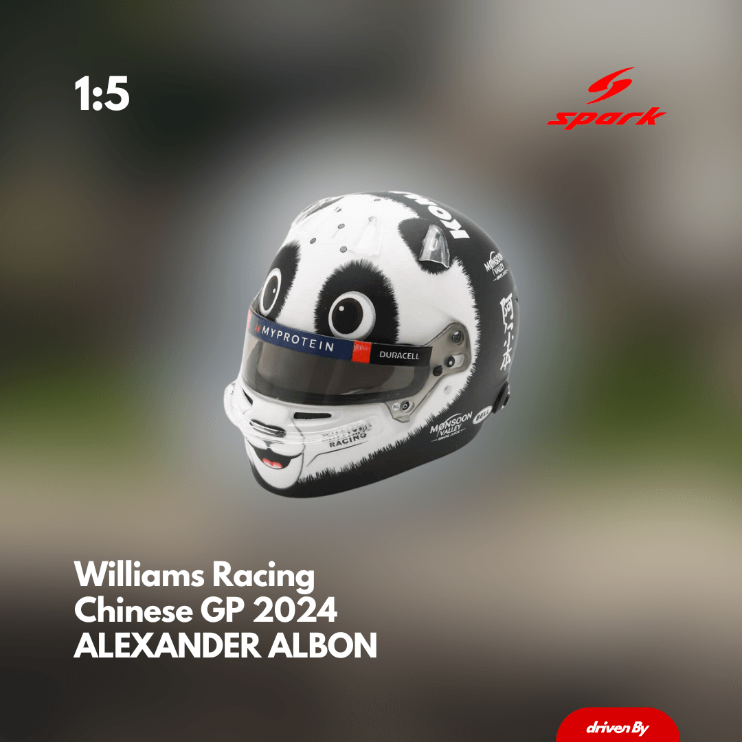 Alex Albon Helmet - Williams Racing Chinese GP 2024 Helmet - 1/5 Proportion Mini Helmet