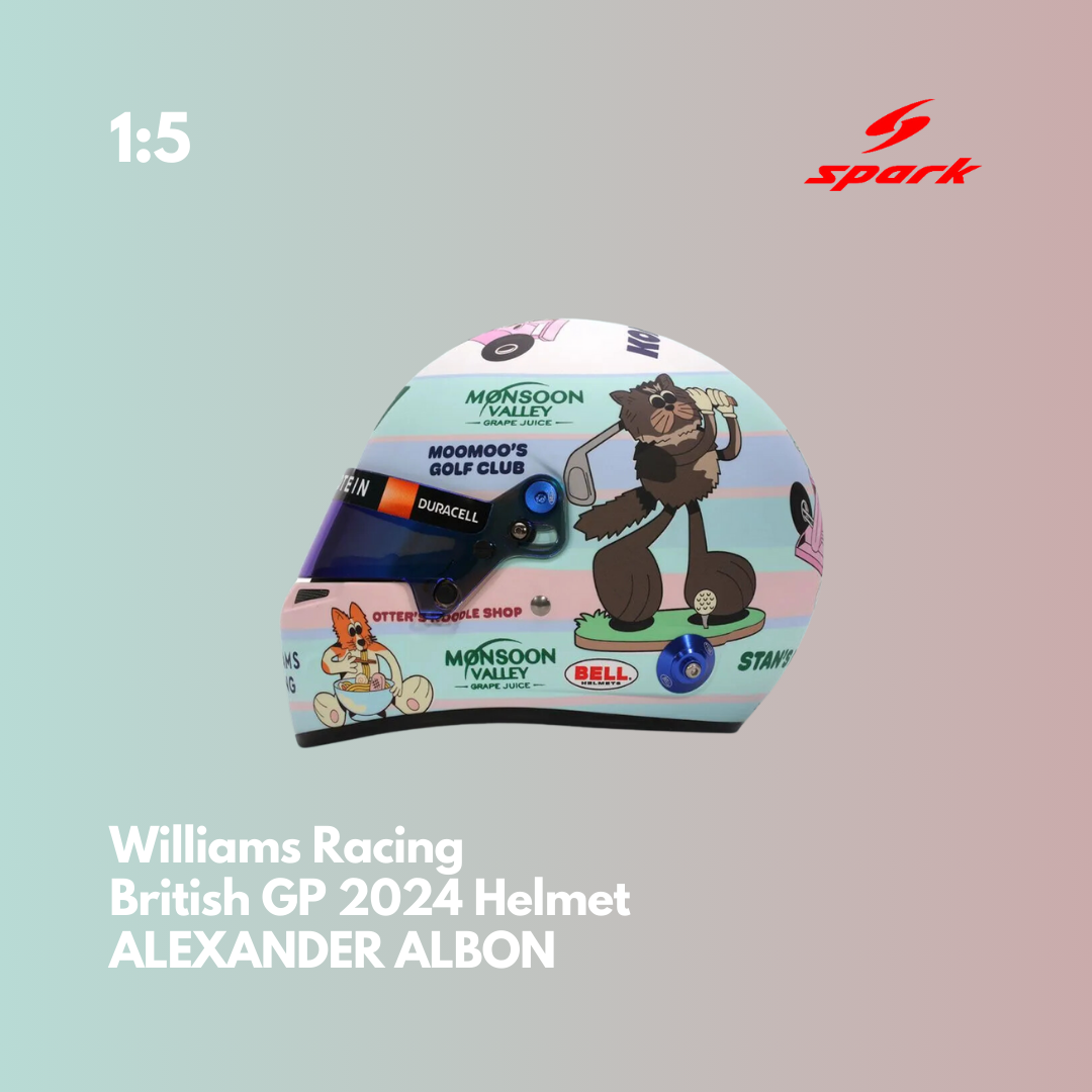 Alex Albon - Williams Racing British GP 2024 Helmet - 1/5 Proportion Mini Helmet