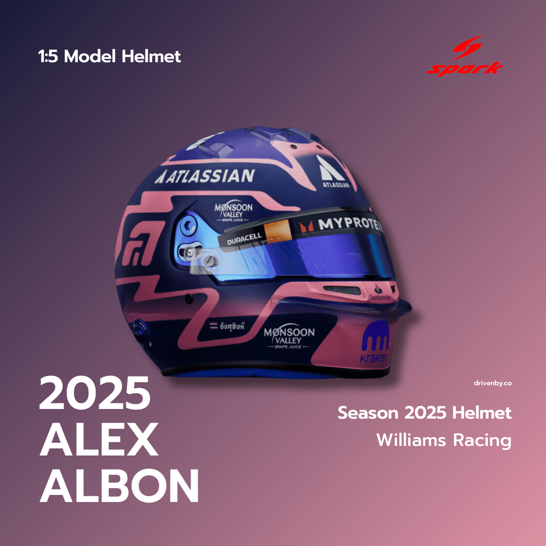Alex Albon Helmet Williams Racing Season 2025 Helmet - Spark 1:5 Helmet