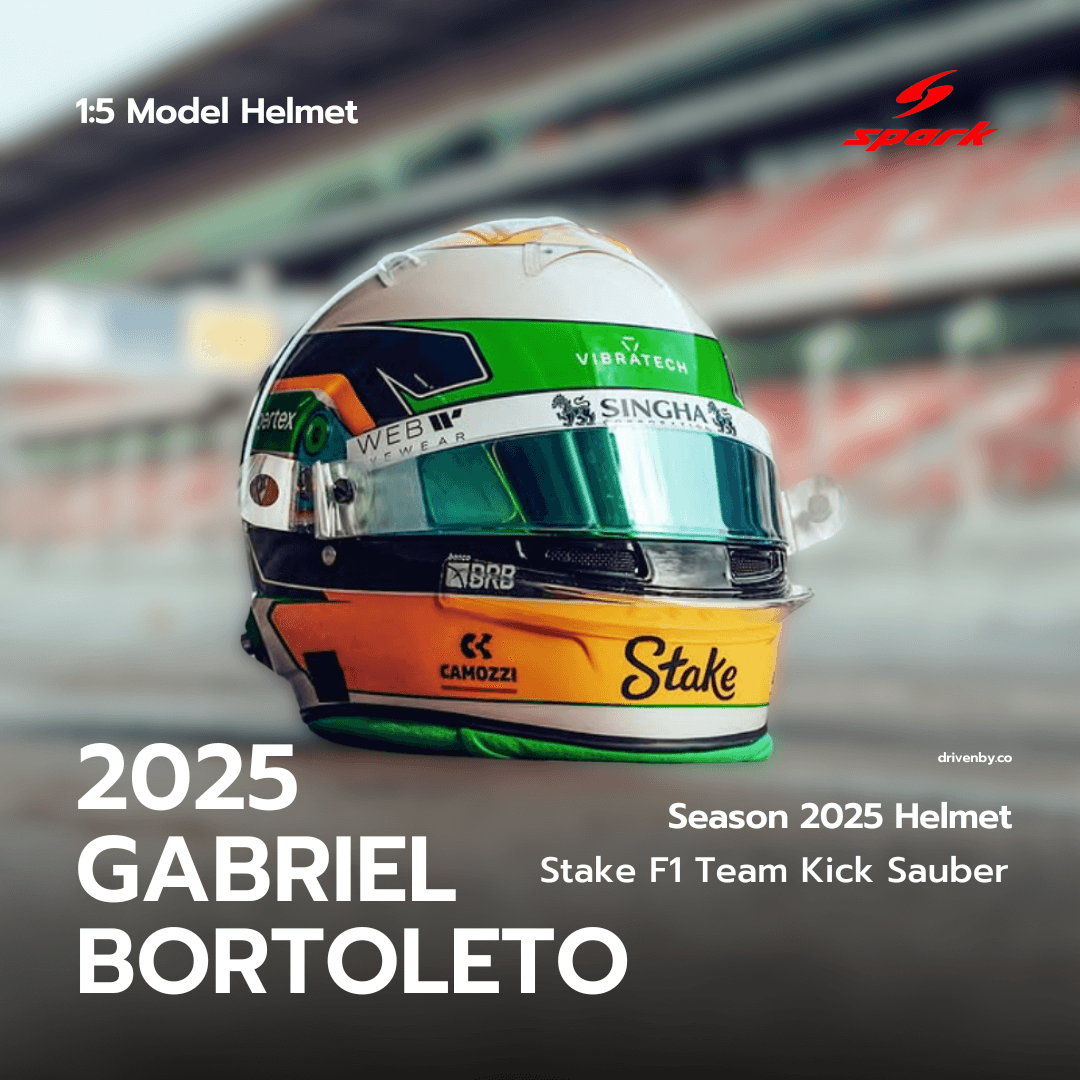 Gabriel Bortoleto Helmet Stake F1 Team Kick Sauber Season 2025 Helmet - Spark 1:5 Helmet