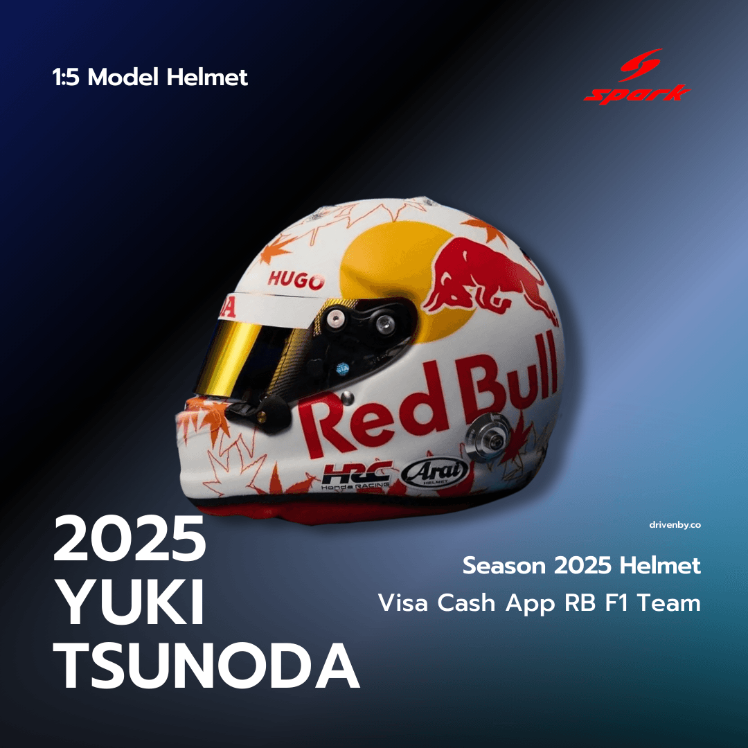 Yuki Tsunoda 100 GP Helmet Visa Cash App RB F1 Team Canadian GP/Season 2025 Helmet - Spark 1:5 Helmet