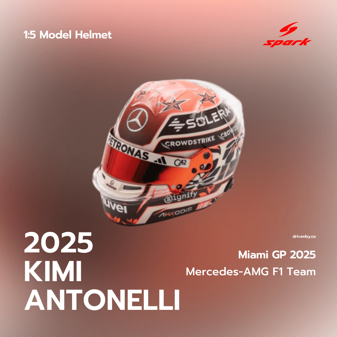 Kimi Antonelli Helmet Miami GP 2025 - Mercedes-AMG PETRONAS F1 Team - Spark 1:5 Helmet