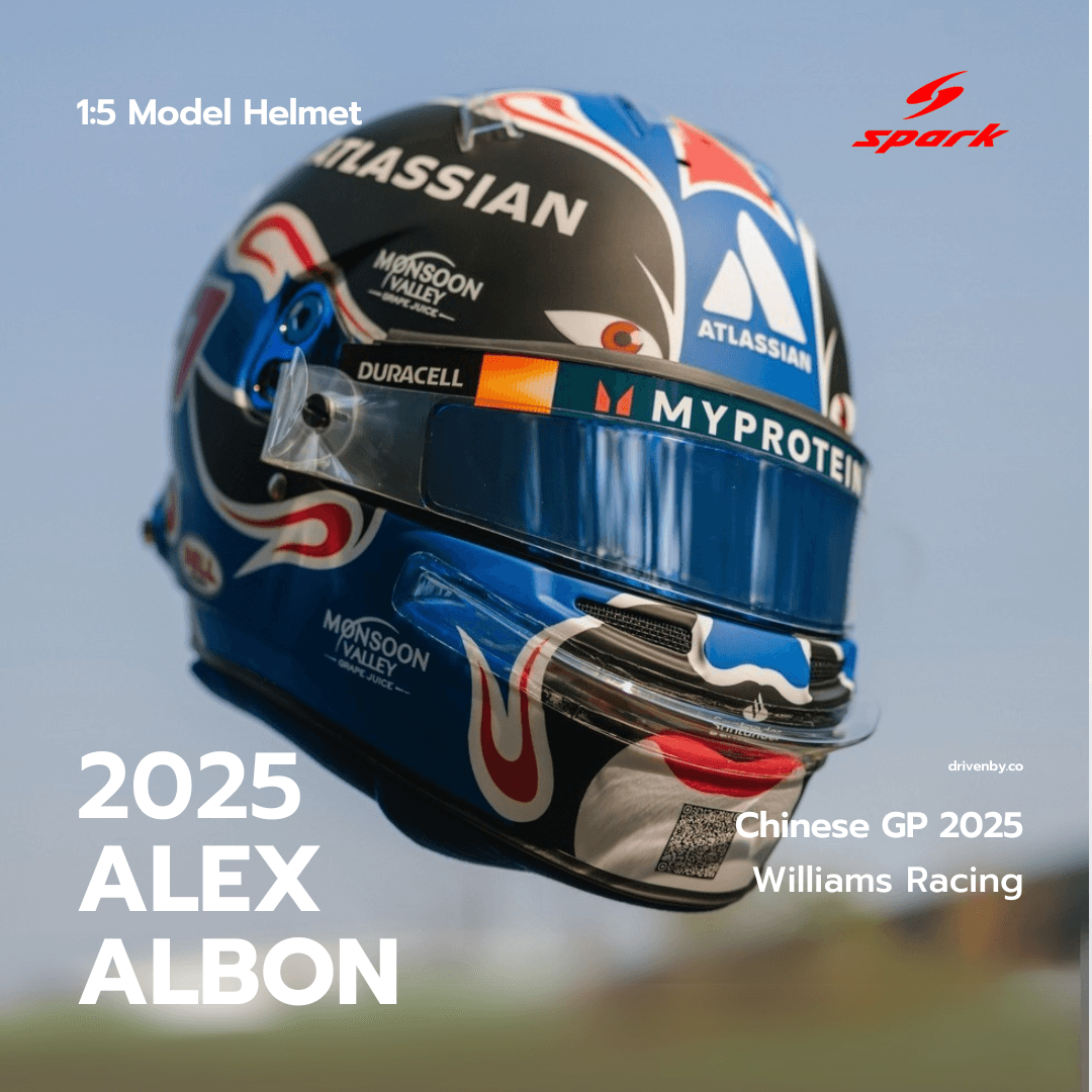 Alex Albon Helmet Chinese GP 2025 - Williams Racing - Spark 1:5 Helmet
