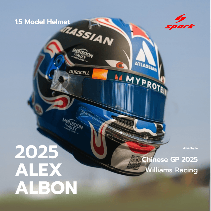 Alex Albon Helmet Chinese GP 2025 - Williams Racing - Spark 1:5 Helmet