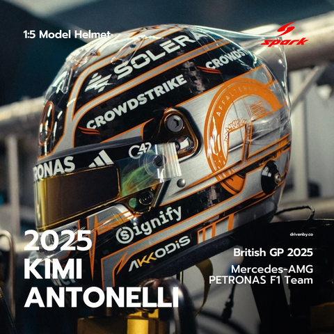 Kimi Antonelli British GP 2025 - Mercedes-AMG PETRONAS F1 Team - 1:5 Spark Model Helmet