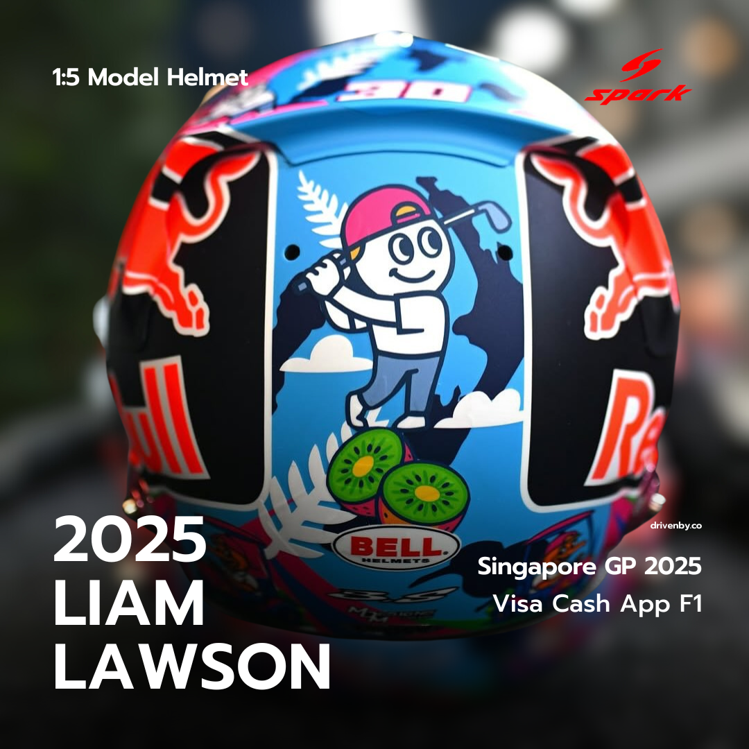 Liam Lawson Helmet Singapore GP 2025 RB F1 Team - Spark 1:5 Helmet