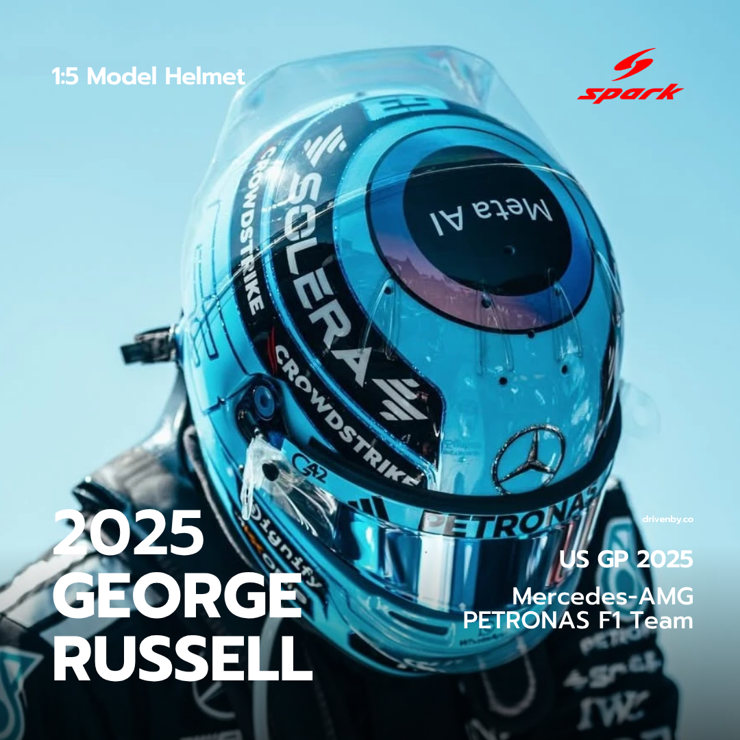 George Russell Helmet US GP 2025 Mercedes AMG PETRONAS F1 Team Spark george-russell-helmet-us-gp-2025-mercedes-amg-petronas-f1-team-spark