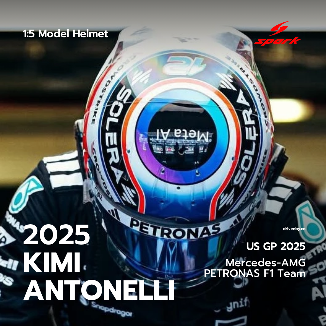 Kimi Antonelli Helmet US GP 2025 - Mercedes-AMG PETRONAS F1 Team - Spark 1:5 Helmet
