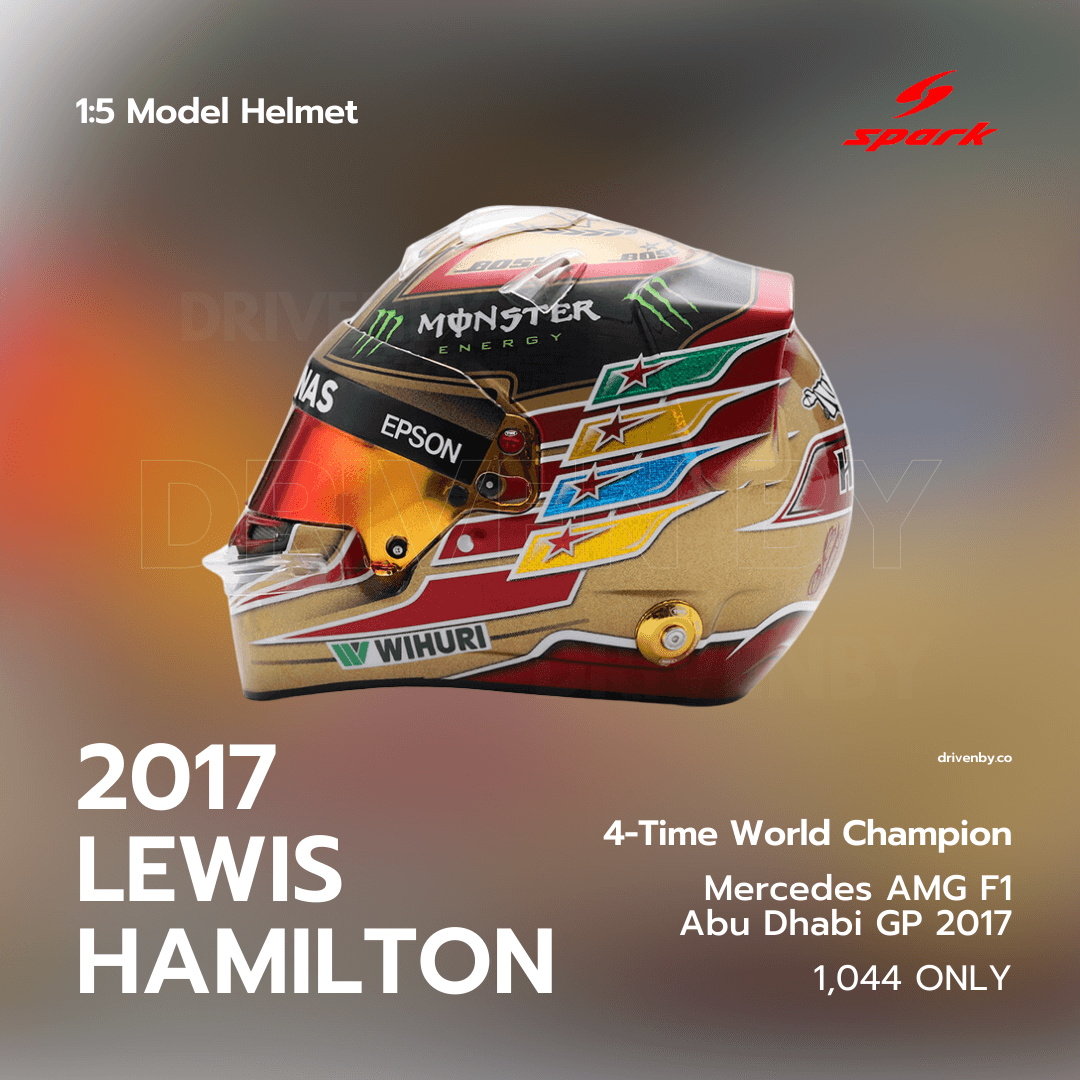 Lewis Hamilton Helmet Abu Dhabi 2017 Helmet Special Edition - 1/5 Proportion Spark Mini Helmet