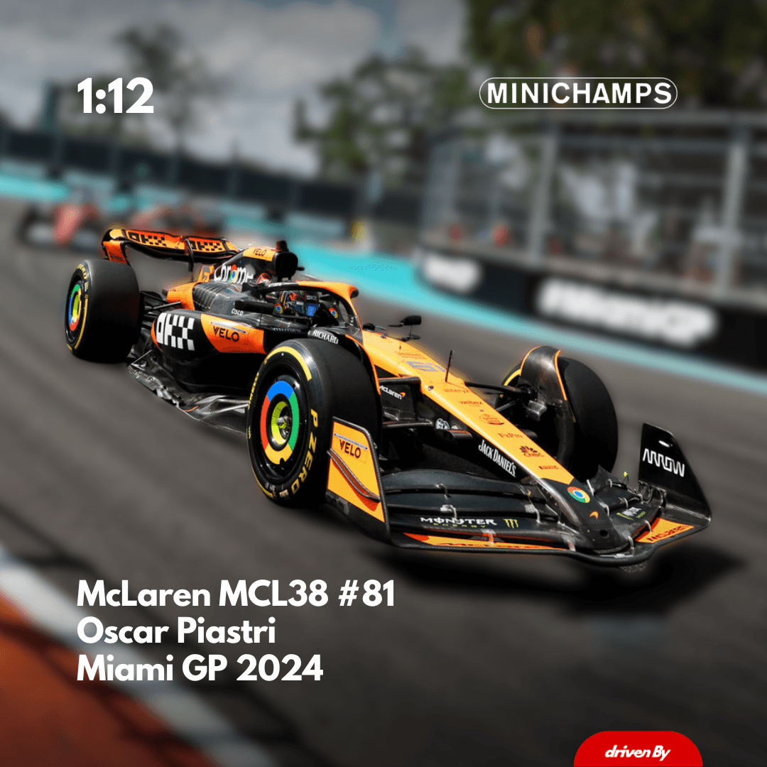 McLaren MCL38 #81 Oscar Piastri Miami GP 2024 - Minichamps 1:12 Model Car