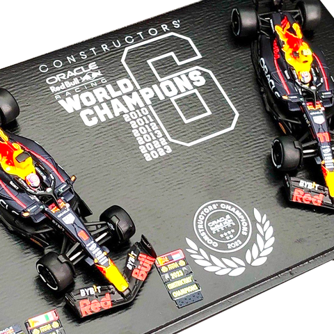 Red Bull RB19 2023 F1 Model Car - 6th Constructors Champion Special Set - Max Verstappen & Sergio Perez Model Car - Scale 1/64 Sparky