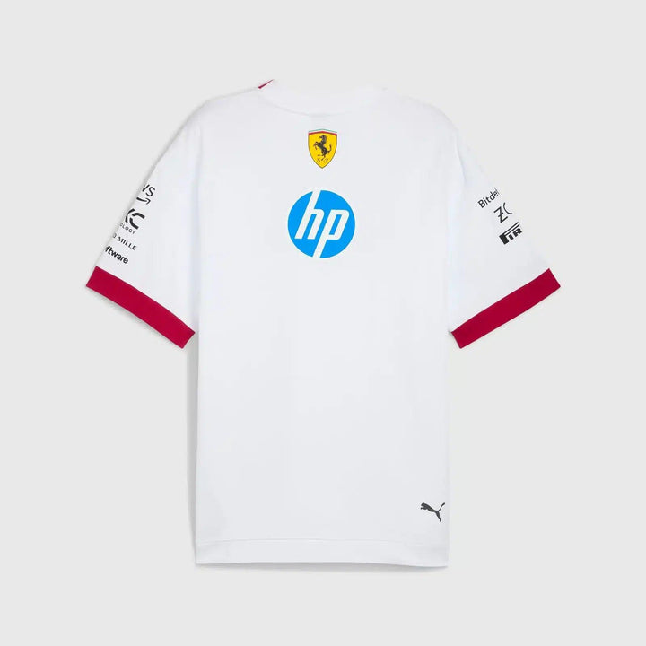 Scuderia Ferrari – 2025 Miami GP Team Oversized T-Shirt (White)