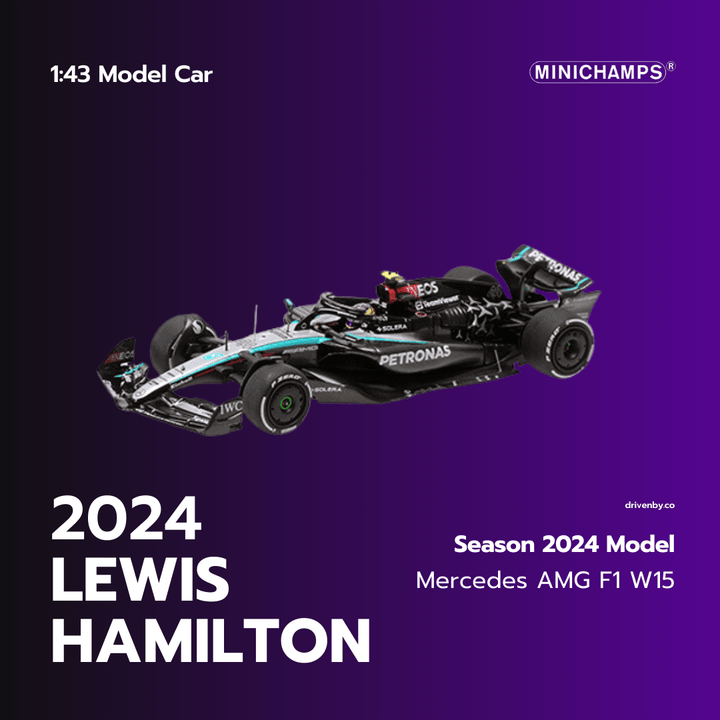 Lewis Hamilton Mercedes AMG W15 F1 Season 2024 Model Car - Minichamps