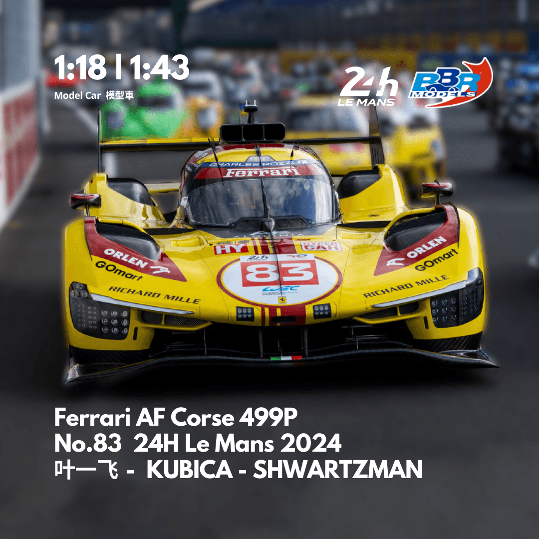 Ferrari AF Corse 499P No.83 24H Le Mans 2024 3rd - BBR Model Car