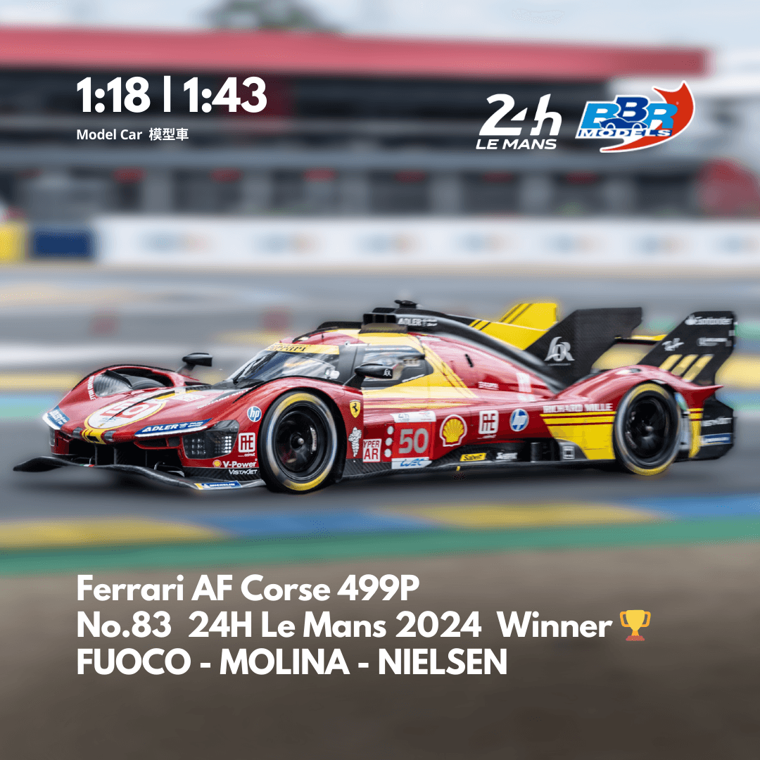 Ferrari AF Corse 499P No.50 24H Le Mans 2024 Winner - BBR Model Car