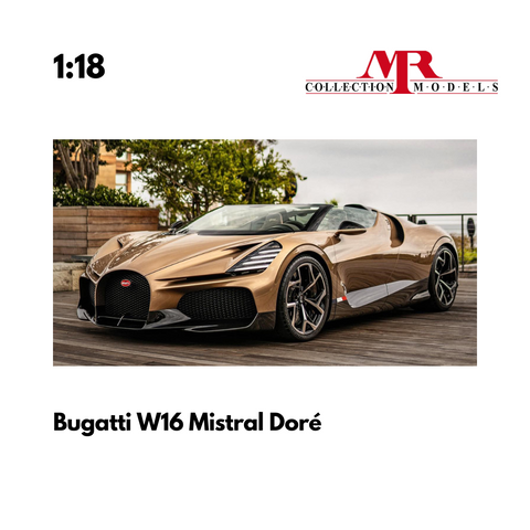 Bugatti W16 Mistral Doré 1:18 Model Car - MR Collection