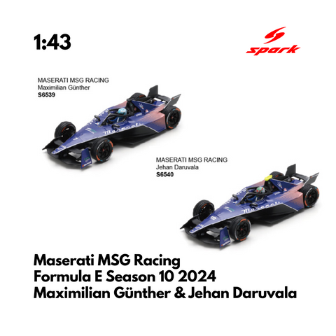 MASERATI MSG RACING - Formula E Model Car 2024 - 1:43 Spark Model