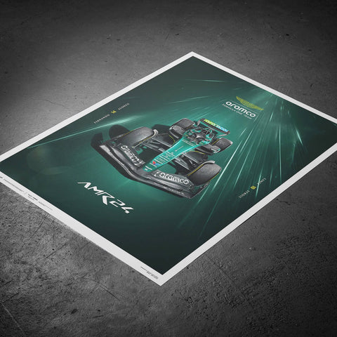 Aston Martin Aramco Formula One® Team - AMR24 - Hyper-Focus - 2024 Poster
