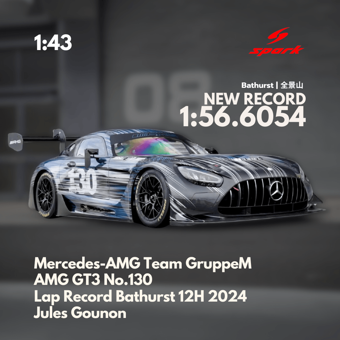 Mercedes-AMG Team GruppeM AMG GT3 No.130 Lap Record Bathurst 12H 2024 Jules Gounon - Spark Model Car
