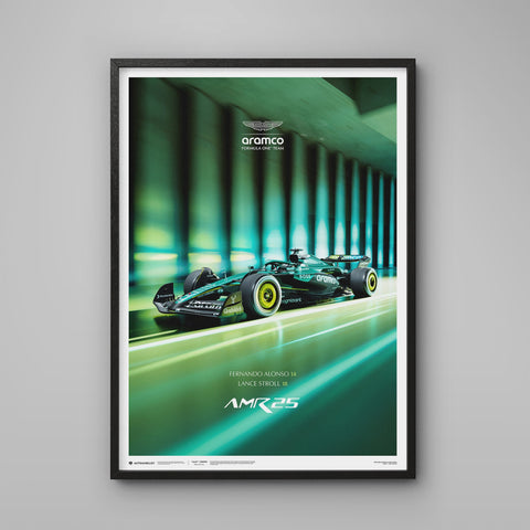 Aston Martin Aramco F1™ Team | AMR25 2025 | Fernando Alonso & Lance Stroll | Automobilist Poster