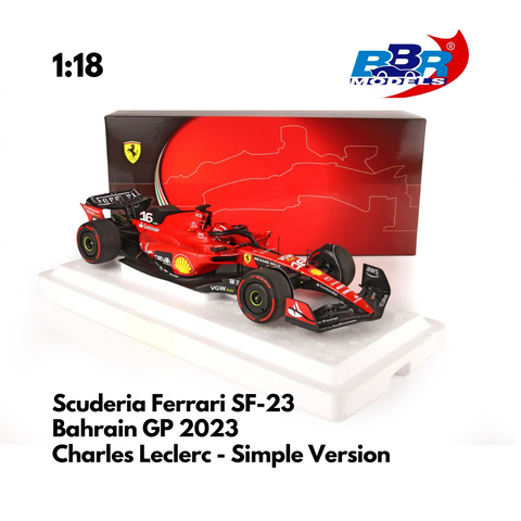 Ferrari SF-23 Bahrain GP 2023 - Charles Leclerc - 1:18 BBR Model Car