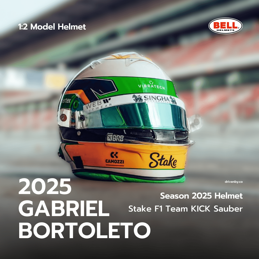 Gabriel Bortoleto Helmet Season 2025 Stake F1 Kick Sauber - BELL 1:2 Mini Model Helmet