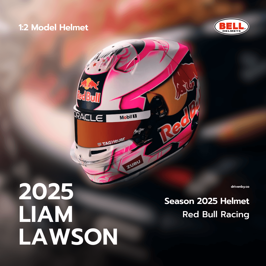 Liam Lawson Helmet Season 2025 Red Bull Racing BELL 1:2 Mini