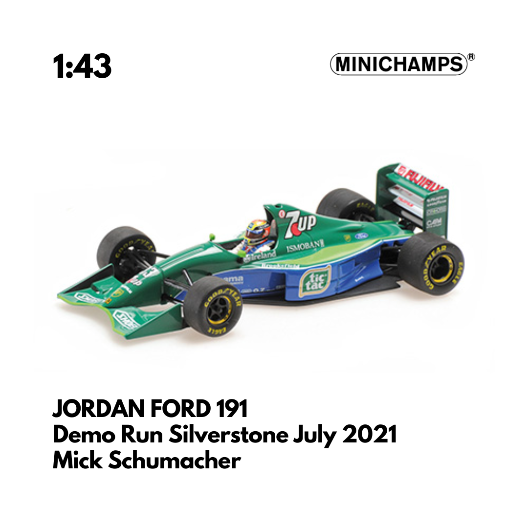 Jordan Ford 191 Mick Schumacher Demo Run Silverstone July 2021 Minichamps Model Car Driven By