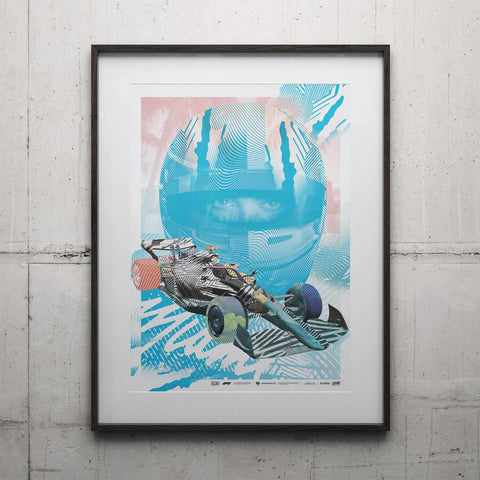 Formula 1® Print Store Artist Series - Miami Edition - 2ALAS - Blue Poster