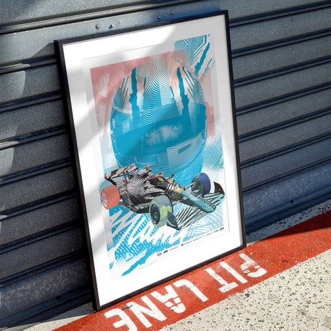 Formula 1® Print Store Artist Series - Miami Edition - 2ALAS - Blue Poster