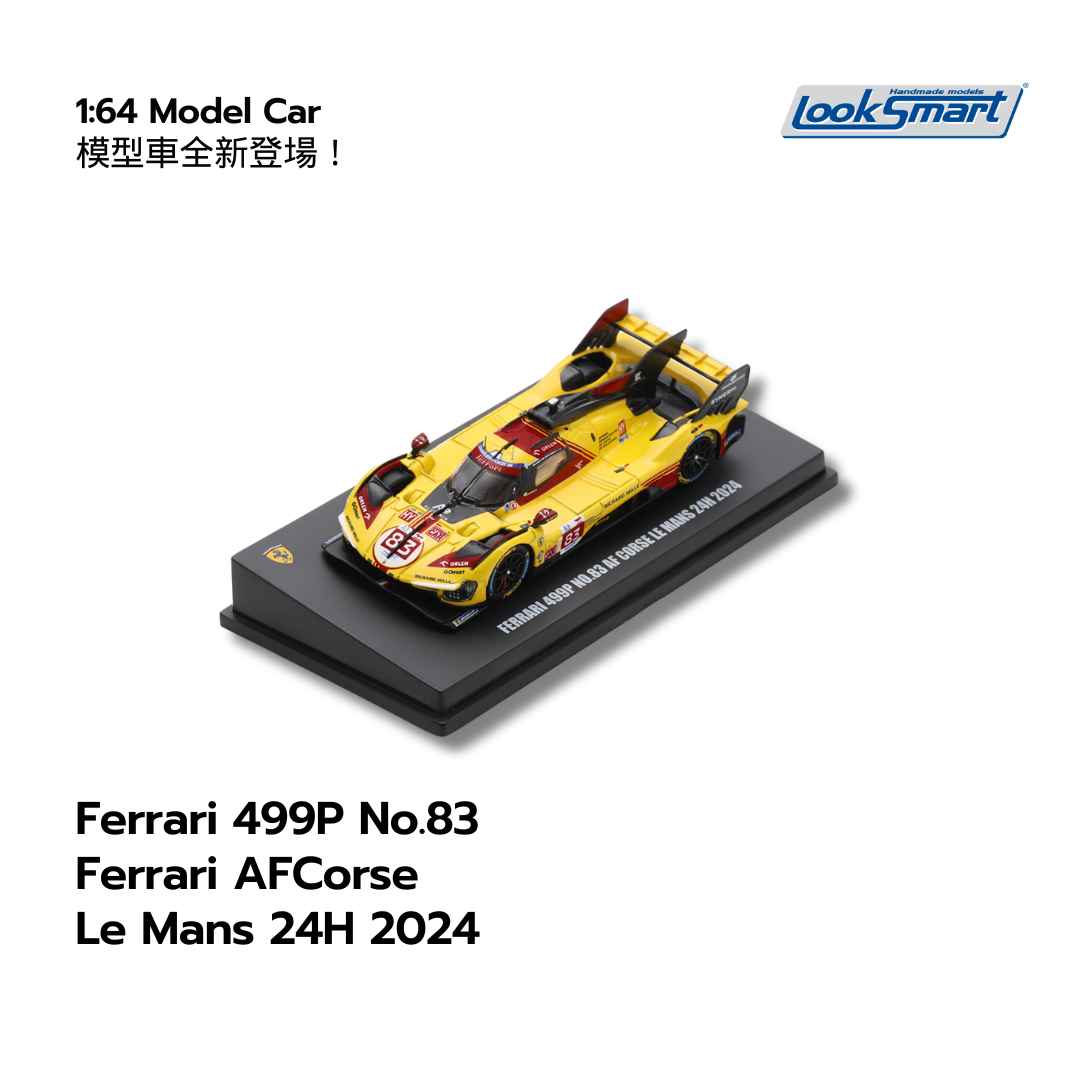 Ferrari 499P Le Mans 24H 2024 No.83 - Looksmart Scale 1:64 Model Car