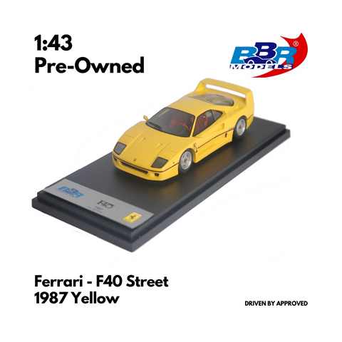 Ferrari - F40 Street 1987 Yellow - BBR 1:43 Model Car