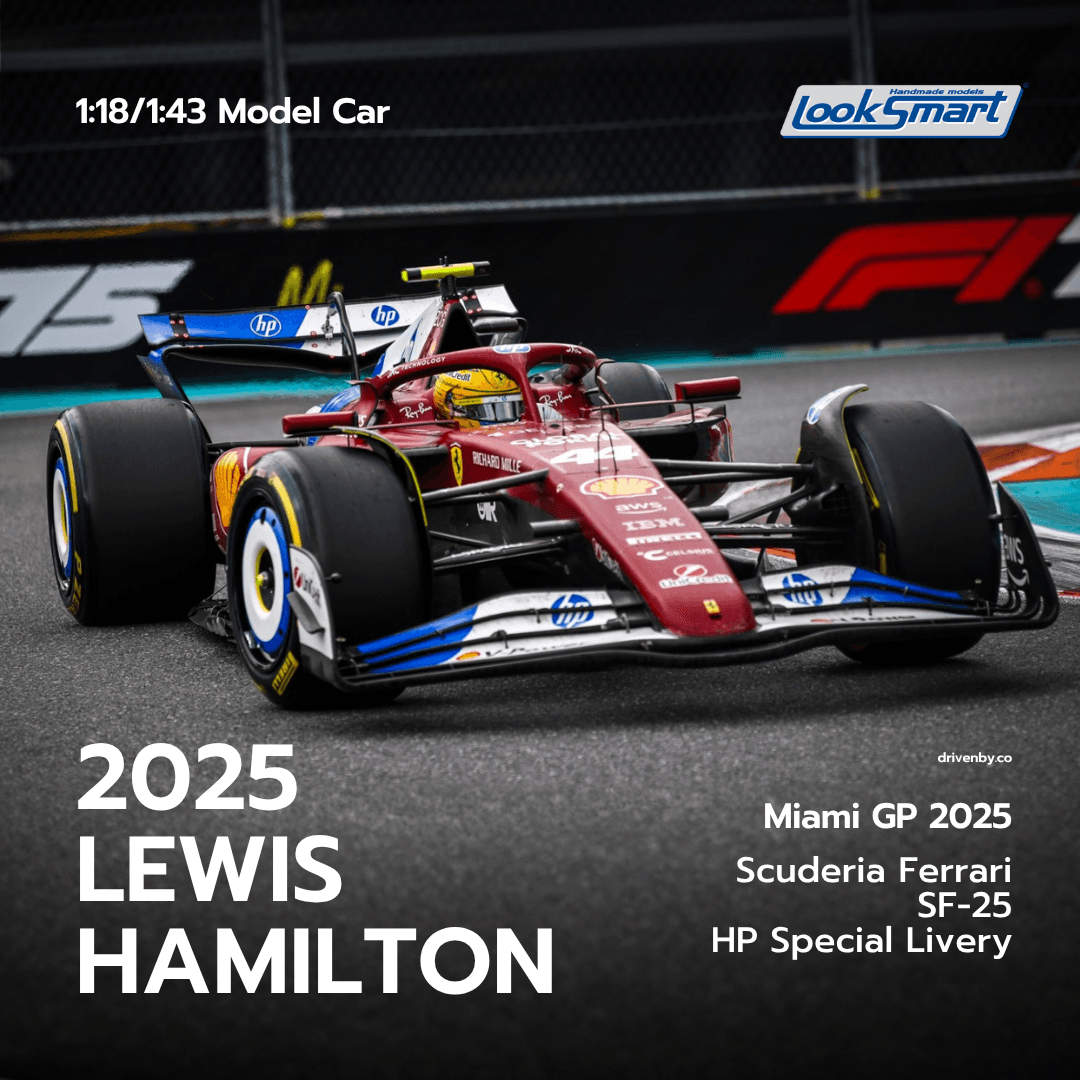 Lewis Hamilton - Scuderia Ferrari SF-25 Miami GP 2025 HP Special Livery - Looksmart F1 Model Car