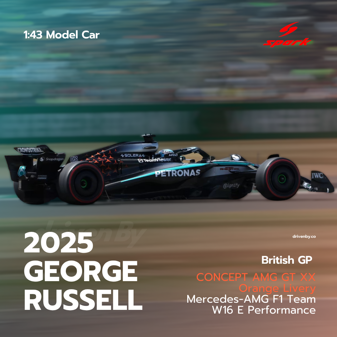 George Russell - Mercedes W16 British GP 2025 Model Car - Spark Model