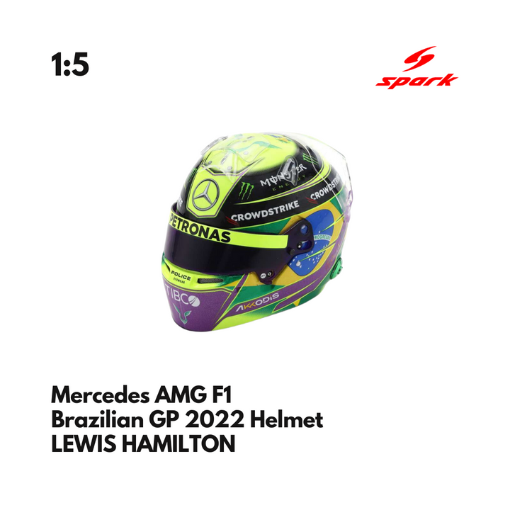 Mercedes 1/5 Proportion Helmet Lewis Hamilton - Brazilian GP 2022
