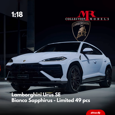 Lamborghini Urus SE Bianco Sapphirus 1:18 Model Car - Mr Collection