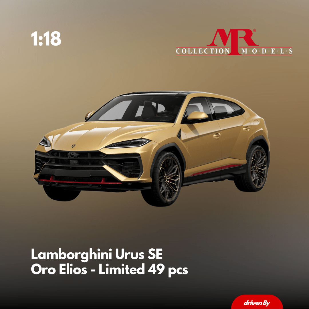 Lamborghini Urus SE Oro Elios with Shiny Black Roof 1:18 Model Car - Mr Collection