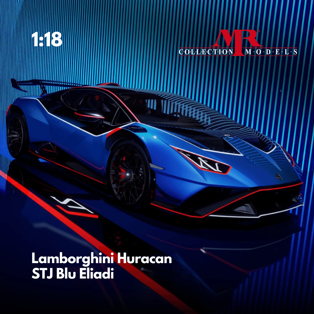 Lamborghini Huracan STJ Blu Eliadi 1:18 Model Car - Mr Collection