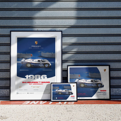 Porsche 962 C - 24h Le Mans - 100th Anniversary - 1986 Automobilist Poster