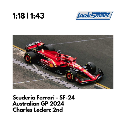 Scuderia Ferrari - SF-24 Australian GP 2024 Charles Leclerc 2rd Place - Looksmart F1 Model Car