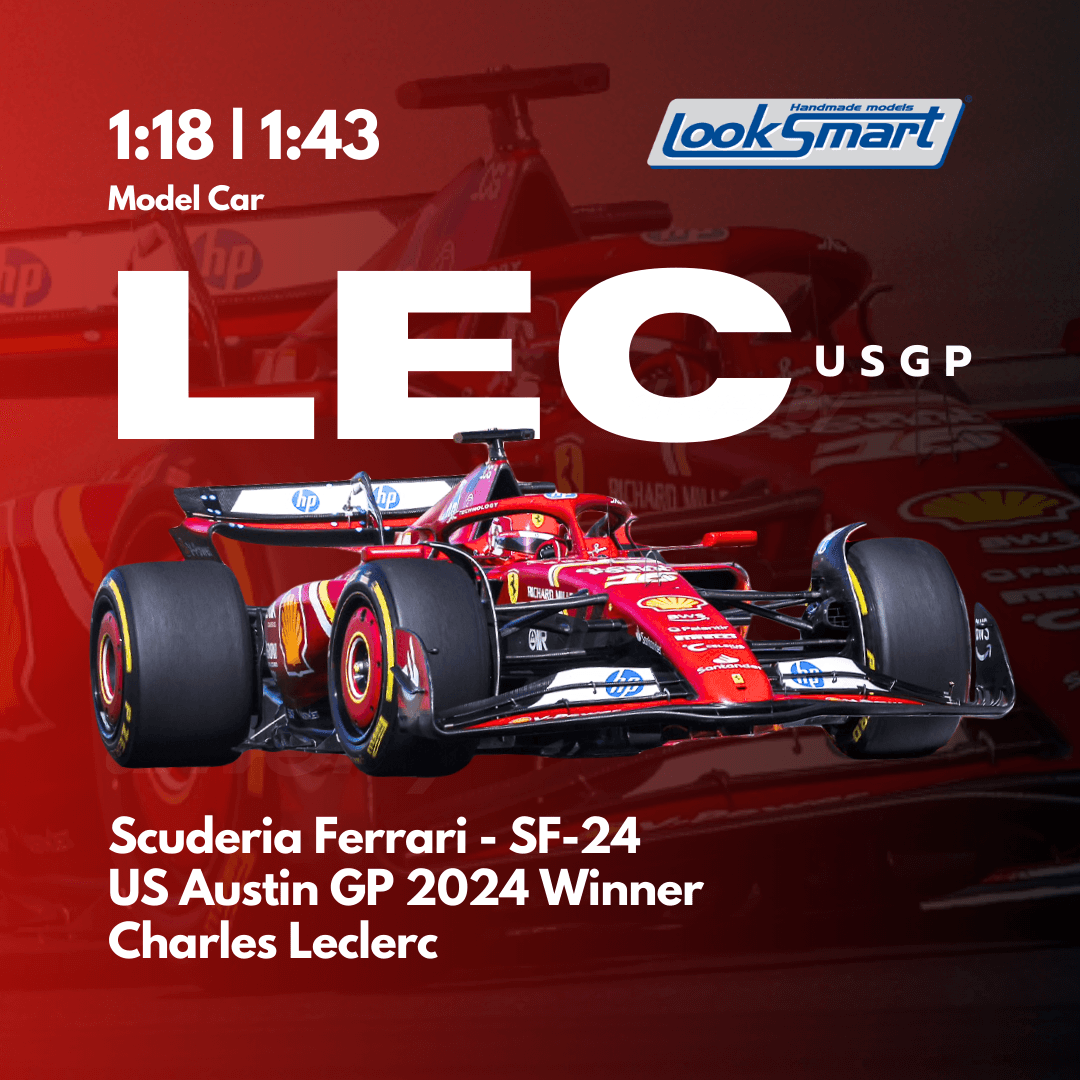 Charles Leclerc - Scuderia Ferrari SF-24 US Austin GP 2024 Winner P1 - Looksmart F1 Model Car