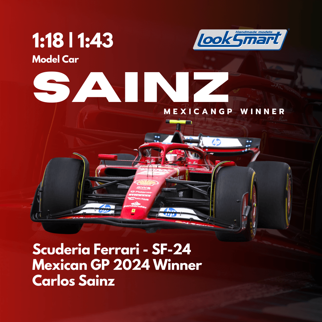 Carlos Sainz - Scuderia Ferrari SF-24 Mexican GP Winner 2024 - Looksmart F1 Model Car