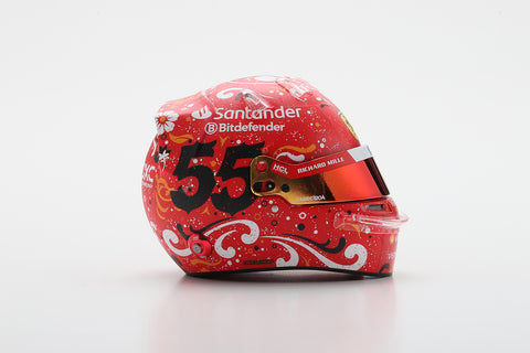 Carlos Sainz - Scuderia Ferrari Mexican GP 2024 Helmet - 1/5 Proportion Looksmart Mini Helmet