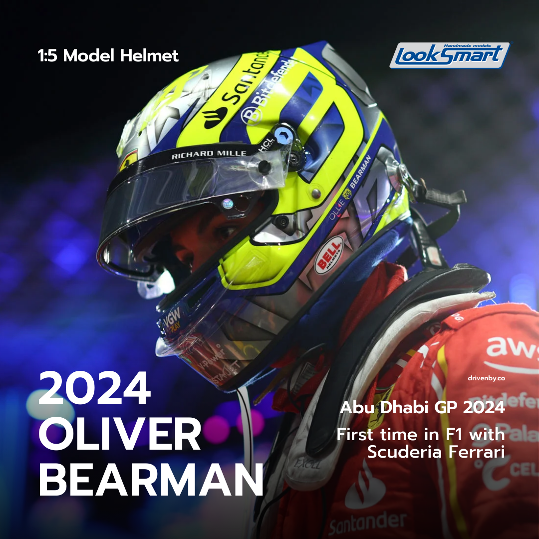 Oliver Bearman - Scuderia Ferrari Saudi Arabia GP 2024 Helmet - Looksmart 1:5 Mini Helmet