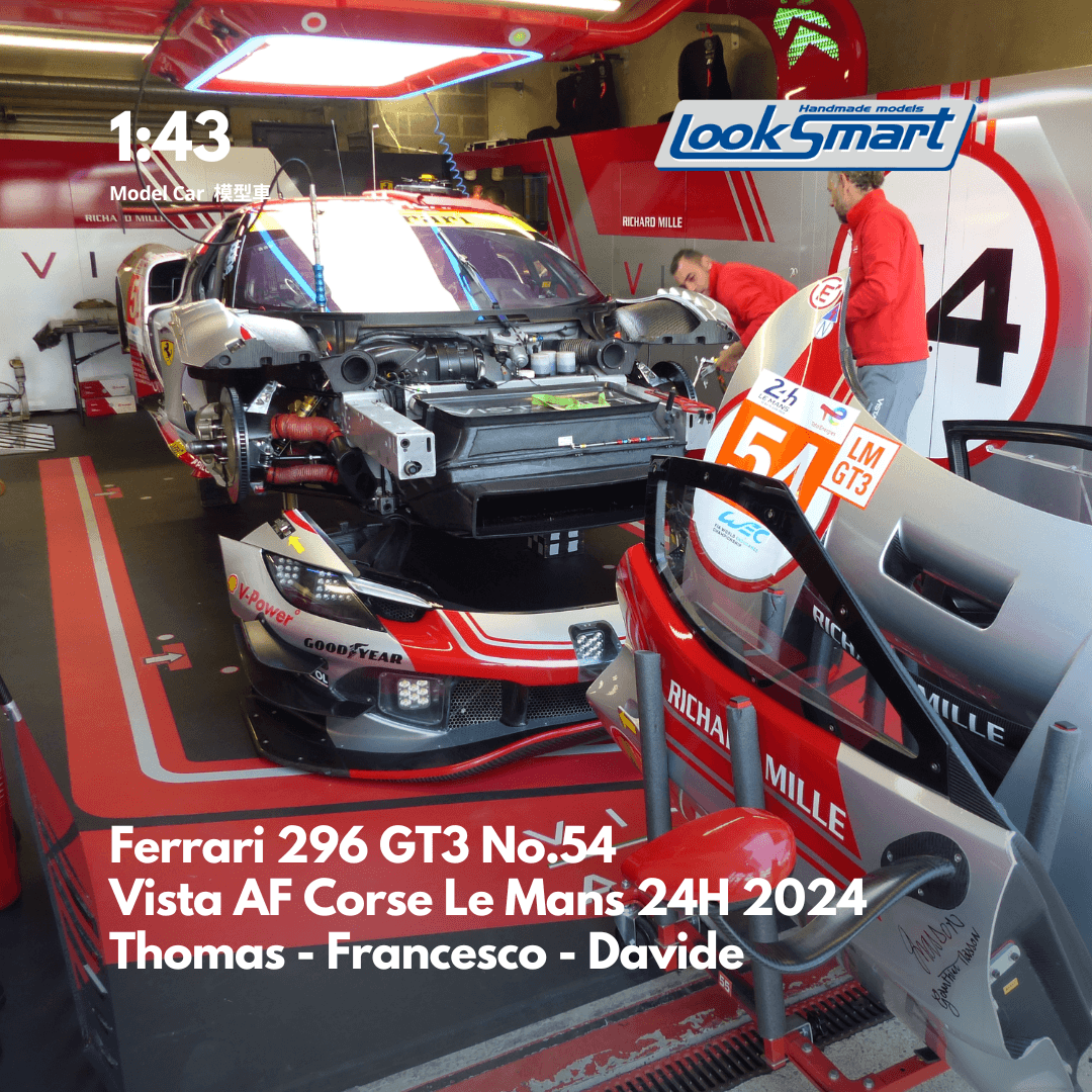 1:43 LOOKSMART Ferrari 296 Gt3 #54 Le Mans 2024 Rigon 1:43 LOOKSMART Ferrari 296 Gt3 #54 Le Mans 2024 Rigon