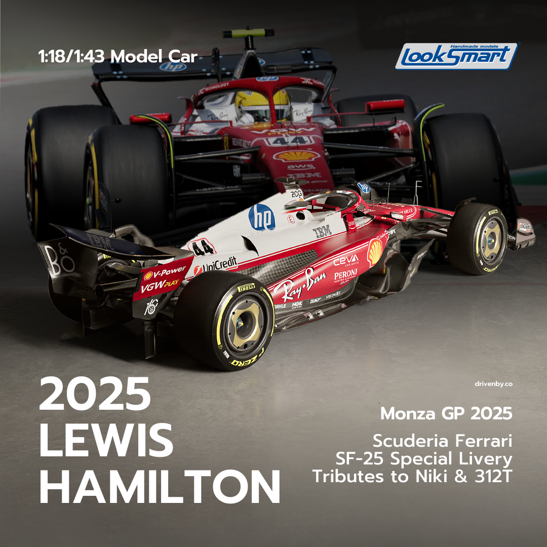 Lewis Hamilton Ferrari SF-25 Monza GP Special Livery 2025 - Looksmart Model Car